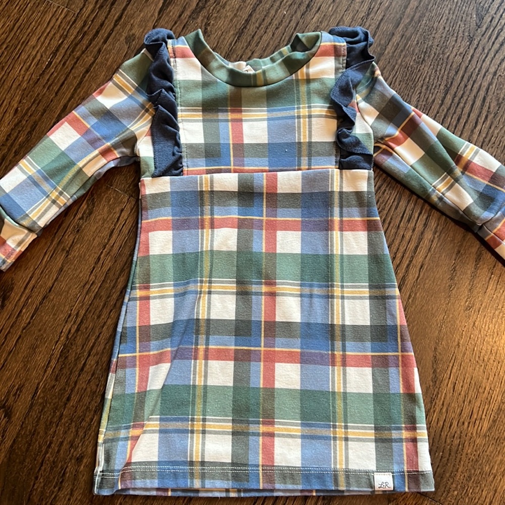 Lulu and Roo / Little Road Co x Polar Express Winter Plaid Dress with Ruffles